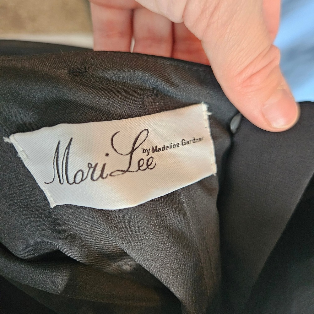 Mori Lee Black Strapless Gown Dress Rhinestone 9/10 Prom Concert Bridesmaid - Picture 9 of 15
